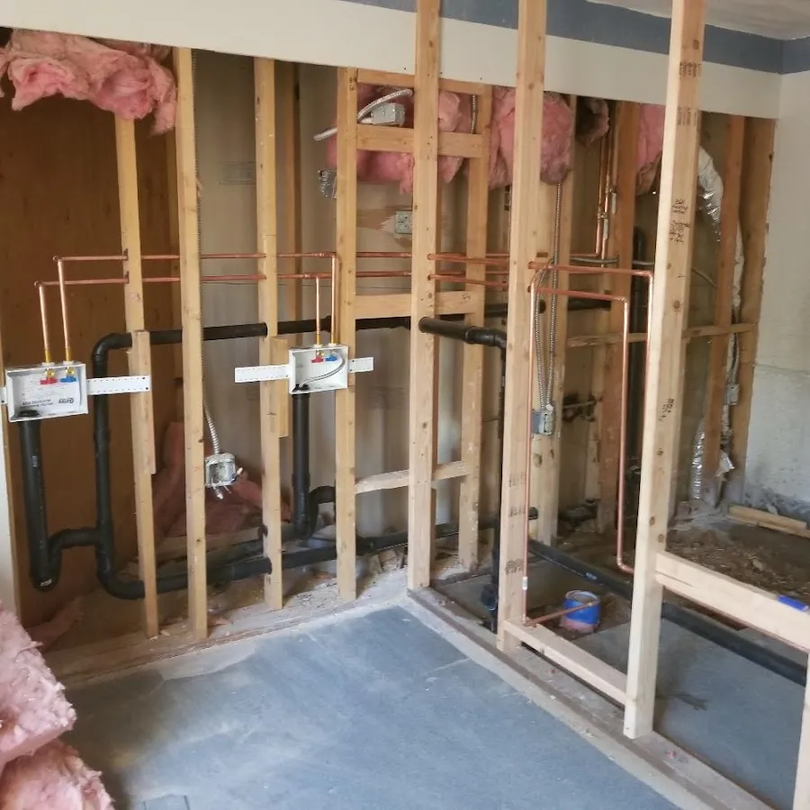 Copper pipe rough-in and plumbing installation in Abilene